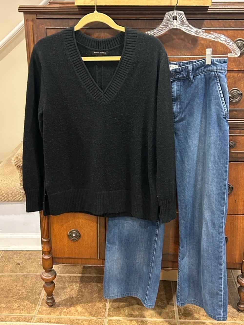 Banana Republic Classic Black V-Neck Sweater
